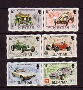 Isle of Man Sc 284-288 1985 Motoring stamp set mint NH