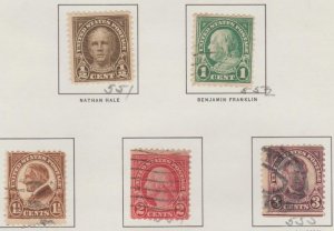 U.S. Scott #551-552-553-554-555 Stamps - Used Set of 5