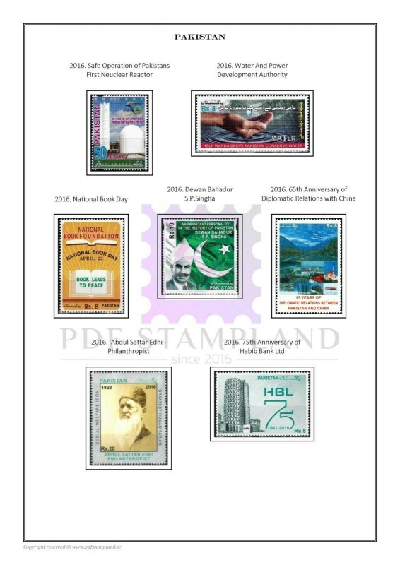 PAKISTAN 1947 - 2020  PDF (DIGITAL) STAMP  ALBUM PAGES