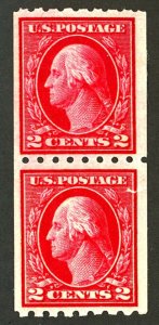 U.S. #411 MINT PAIR OG HR THIN