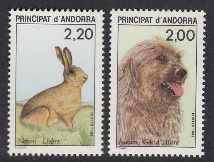 Andorra (French) 367-8 Animals mnh