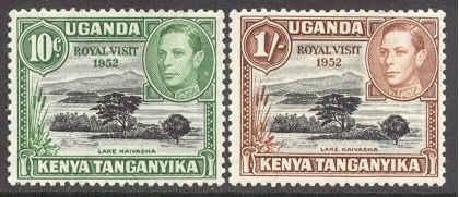 Kenya Uganda # 98-99 Royal Visit 1952 (2)   Unused VLH