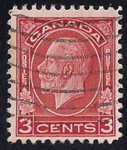 Canada #197 3 cent King George 5 Stamp used F-VF