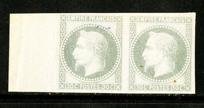 France Stamps # 863-70 XF Proof Pair Grey 3C Sheet Margin Proof Pair