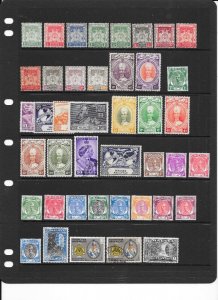 MALAYA KELANTAN S/SHEET CONTAINING 42 MINT/USED STC £150+ (2018)