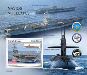 Guinea-Bissau - 202 Nuclear Powered Ships - Stamp Souvenir Sheet - GB220322b1