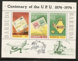 Barbuda 169a 1974 100th UPU s.s. NH