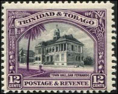 Trinidad and Tobago SC# 39 Town Hall 12c perf 12 MVLH