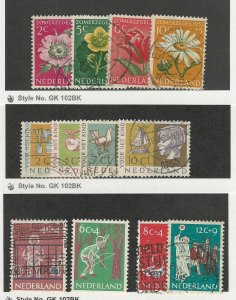 Netherlands, Postage Stamp, #B238-41, B259-62, B336-9 Used (B337 Mint)