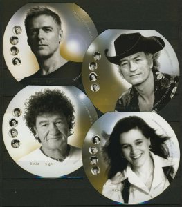 Canada 2334 BK404-7 set of 4 MNH Recording Artists, Stompin'Tom, Bryan Adams