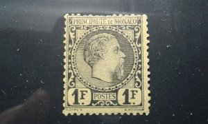 Monaco #9 mint hinged regummed, short perfs with CERTIFICATE E203 7364