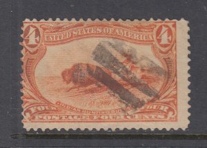 US #287 4c Bison and Indian (USED- has some small faults) cv$25.00