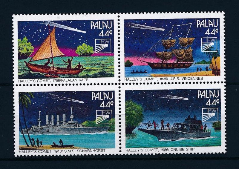 [56533] Palau 1985 Space Travel Halley Comet Ship MNH