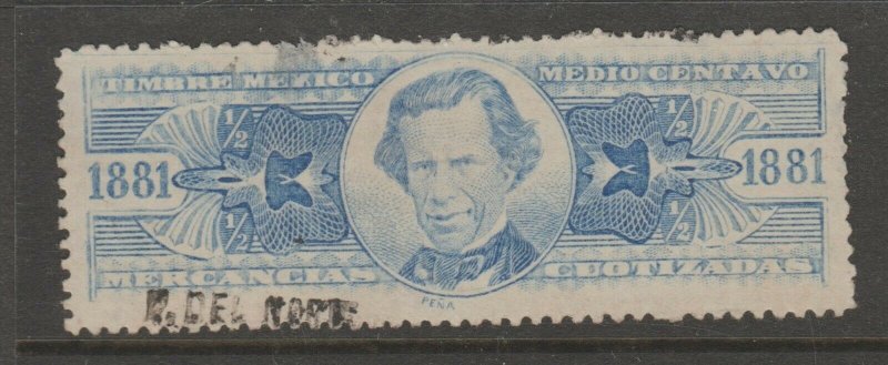 Mexico fiscal cinderella Revenue stamp- 8-21-b61