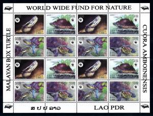 [94437] Laos 2004 Reptiles Malayan Box Turtle WWF Sheet MNH