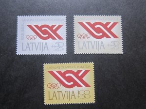 Latvia 1992 Sc B150-152 set MNH