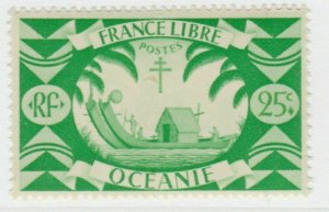 1942 French Polynesia 25c MNH** Oceania A18P35F871-