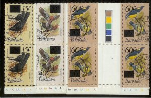 BARBADOS Large stamp accumulation Most MNH plate blocks gutter pairs Much value!