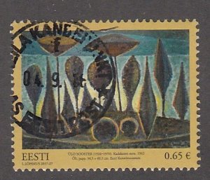 Estonia # 854, Juniper Forest Painting, Used, 1/2 Cat.