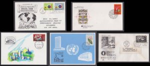 UNITED NATIONS - SELECTED FIRST DAY COVERS - 10nos