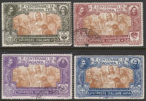 ITALY 1923 Sc 143-46 Complete Set Used  VF, Religion, CV $700