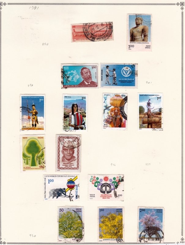 India Stamp Collection on pages   ......see details below