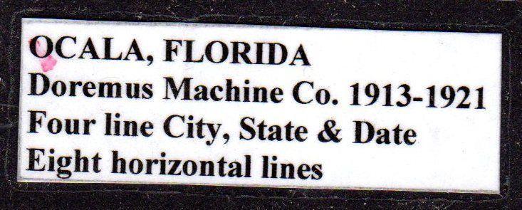 $Florida Machine Cancel Cover, Ocala, 6/1/1917, 8 horiz. lines