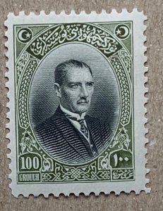 Turkey 1926 100g Mustafa Kemal Pasha. Scott 646, CV $55.00.  Isfila 1170