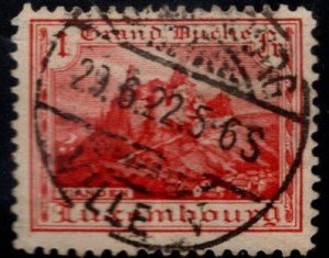 Luxembourg Scott 126 Used  Vianden Castle 1 Franc stamp