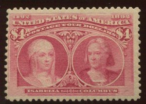 244 Columbian High Value Mint Stamp with PF Cert BZ1498