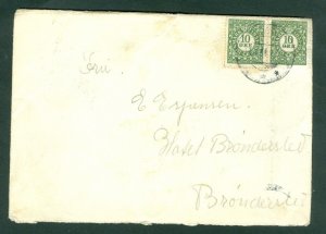 Denmark. 1926. Cover. Used. 2 x 10 Ore. Sc# 178. 75 Year Anniversary 1851-1926.