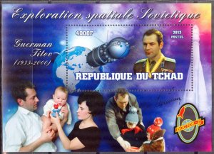 Chad 2013 Space G. Titov (1) S/S MNH