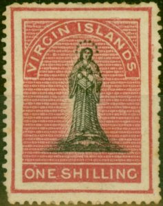 Virgin Islands 1868 1s Black & Rose-Carmine SG21 Good MM (5)