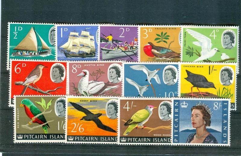 Pitcairn Is. - Sc# 39-51. 1964-5 Defins Cplt. NH $26.60.