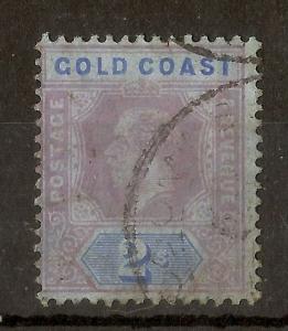 Gold Coast 1921 GV 2/- SG80b Die II Fine Used Cat£65