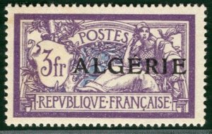 France Colonies ALGERIA Stamp Merson 3Fr High Value (1924-26) Mint MNH 2RGREEN22