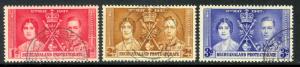 BECHUANALAND 1937 KGVI CORONATION Set Scott Nos. 121-123 VFU