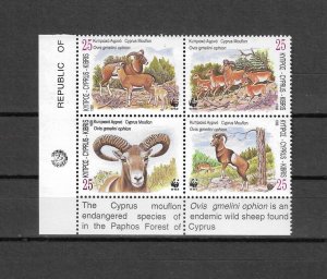 CYPRUS WWF 1998 SG 941/4 MNH