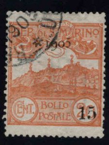 San Marino Scott 77 Used Surcharged stamp