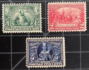 US Stamps-SC# 328 - 330 - MOG - Disturbed (Priced As Hinged) - CV $212.50
