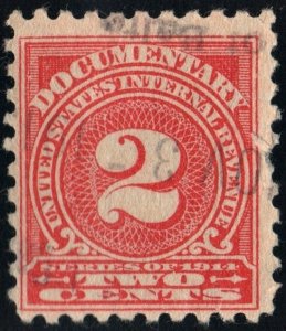 R208 2¢ Documentary Stamp (1914) Used