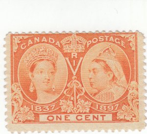 Canada - Scott # 51 - 1c Orange - Jubilee Issue - Mint Hinged - SCV $30.00