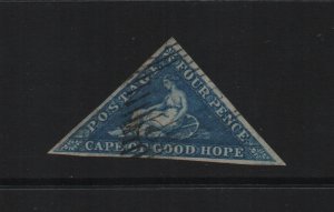 Cape of Good Hope 1855 SG6 W2 white paper - used - good margins