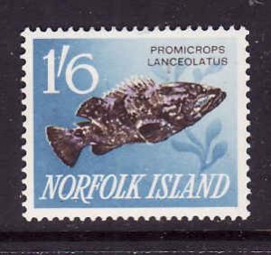 Norfolk Is.-Sc#58-Unused hinged 1sh6p Queensland Grouper-Marine Life-1963-