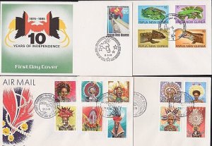 PAPUA NEW GUINEA 1978-85 4 various FDCs....................................B1142