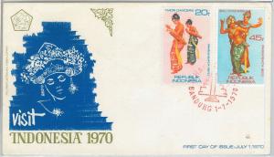 64884 -  INDONESIA - POSTAL HISTORY -  FDC COVER 1970  - ETHNIC Costumes DANCE