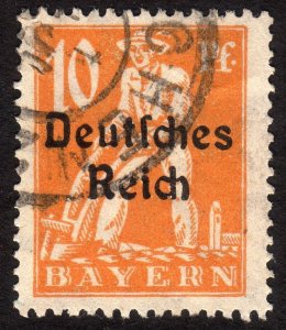 1920, Bavaria 10pf, Used, Sc 257