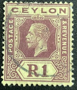 Ceylon #210 Used Single King Edward VII L23