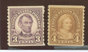 United States #600-601 Unused Multiple