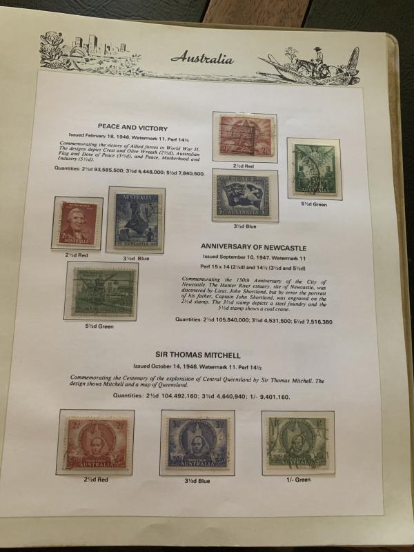 Australia Collection from 1927 to 1978 Used Cat. Value $575